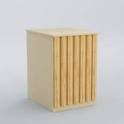 Ресепшен - стол узкий серии ПРИЛИВ №9, Крем Вайс и Дуб Золотистый