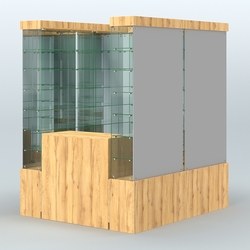 Павильон ИСТРА (глубина витрин-300мм) №1б (2, 70 кв.м), Дуб Золотистый