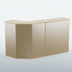 Ресепшен БАРОН №5 (ровная поверхность), Дуб сонома + Экокожа золотистая