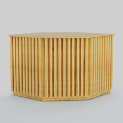 Ресепшен - стол угловой серии ВЕРТИКАЛЬ №10, Дуб Золотистый