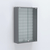 Витрина настенная №202-1Б с эконом панелью и стеклянными дверками Бетон Чикаго светло-серый F186 ST9