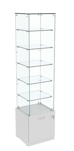 Витрина Кристалл №606 стаканчик (З/С - стекло), без дверей, Серый