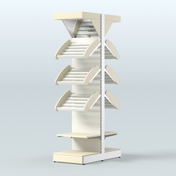 Островной высокий стеллаж для хлеба и выпечки Феникс №14, Крем Вайс + Белый