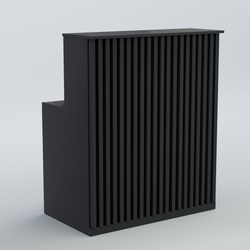 Ресепшен прямоугольный серии ВЕРТИКАЛЬ №1, Антрацит