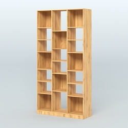 Стеллаж из ДСП серии ЛОФТ №10-2 с полками ДСП, Дуб Золотистый