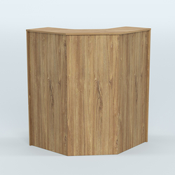 Ресепшен серии ПРАЙМ №3 угловой, Дуб Канзас коричневый