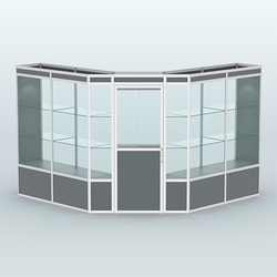 Павильон из профиля угловой №7а (9 кв.м), Темно-Серый