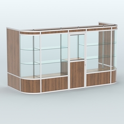 Павильон из профиля пристенный №12а (5,50 кв.м), Орех