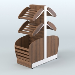 Островной низкий стеллаж для хлеба и выпечки Феникс №5, Орех