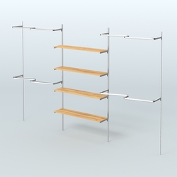 Neo Fix №5(М) с полками из ДСП и М-образными поручнями (3600 мм), Дуб Золотистый