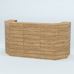 Ресепшен серии ПРАЙМ №6А со скошенными углами, Дуб Канзас коричневый