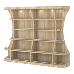 Пристенный высокий стеллаж ГАРАНТ №2-О с ограничителями, Дуб Сонома