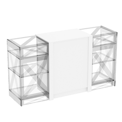 Прилавок из ДСП Модерн №1-КР-900 центральный, Белый