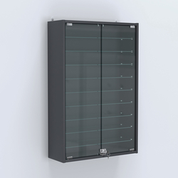 Витрина настенная №202-5А высокая с девятью полками, Антрацит