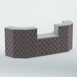 Ресепшен со столом БАРОН №7 (карета золото), Серый + 16 Grey