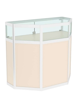 Прилавок из профиля трапеция №2  (закрытый), Крем Вайс