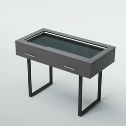 Витрина для музеев "Коллекция" №20-П с подсветкой (под нумизматику), Темно-Серый