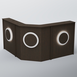 Ресепшен Г-образный КРУГ №3, Дуб Венге