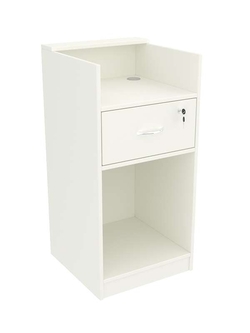 Прилавок Истра под кассу №2 с одним выдвижным ящиком , Белый