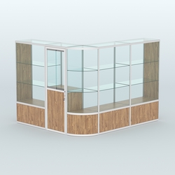 Павильон из профиля угловой №2б (5,5 кв.м), Дуб Канзас коричневый