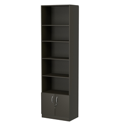 Стеллаж из ДСП с 4-мя полками 350x600 мм серии LEVEL-4 №6 (З/C - ДВП), Черный