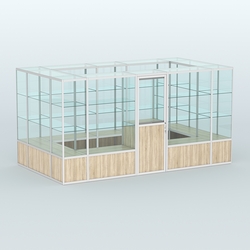 Павильон из профиля островной №2б, Дуб Сонома