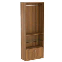 Торговый выставочный стеллаж для одежды №10, Орех