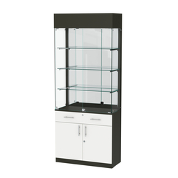 Витрина ювелирная "Диаманд" №15, Черный + Белый