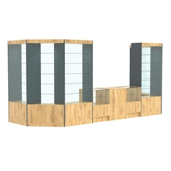 Павильон №12 из ДСП, Дуб Золотистый и Темно-Серый