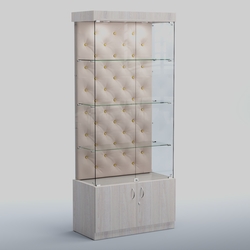 Высокая стеклянная витрина КАПИТОНЕ №1, Ясень светлый+01 C