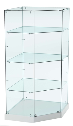 Витрина Хит продаж №15 (угловая пятигранная, закрытая, З/C - стекло), Серый