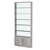 Стеллаж из ДСП с 5-ю полками 150x900 мм серии LEVEL-5 №9-1 (З/C - СТЕКЛО) Бетон Чикаго светло-серый F186 ST9