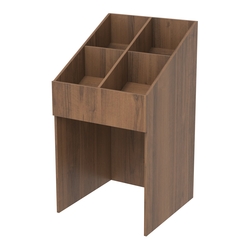 Корзина для распродаж из ДСП наклонная, Орех