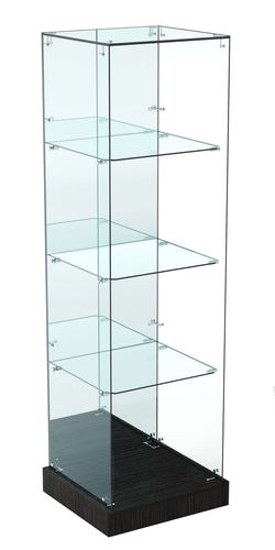 Витрина Хит продаж №4 (открытая, задняя стенка - зеркало), Дуб Венге