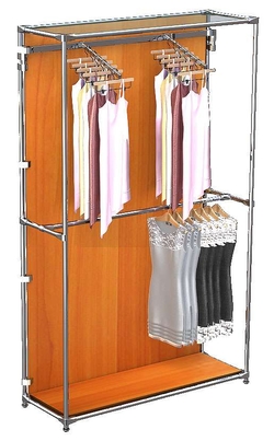 Торговая система ХРОМ (задняя стенка - ДСП) 1200 мм с поручнями №4, Серый