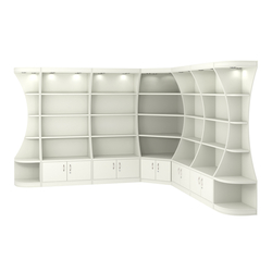 Угловой высокий стеллаж ГАРАНТ №3, Белый