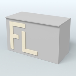 Ресепшн-стол "Фаберлинк" , Серый + Крем Вайс