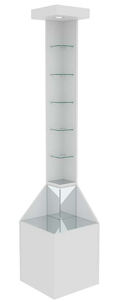 Витрина серии Эталон угловая №2 (Внешний угол), Серый