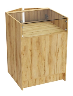 Прилавок из ДСП ЭКОНОМ №2 (600 мм) с дверцами, Дуб Золотистый