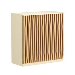 Торговый стол-прилавок широкий с планками серии ОРНАМЕНТ №20, Крем Вайс и Дуб Золотистый