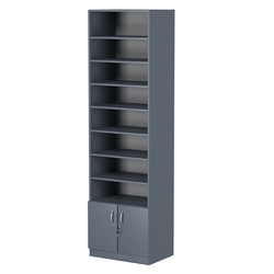 Стеллаж из ДСП с 7-ю полками 400x600 мм серии LEVEL-7 №7 (З/C - ДВП), Темно-Серый