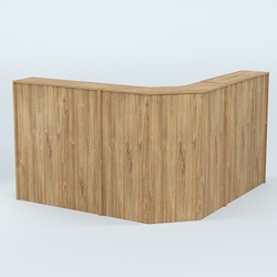 Ресепшен серии ПРАЙМ №5 угловой, Дуб Канзас коричневый