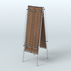 Напольная стойка Хром под очки №5-Д24 Шалаш (открытого доступа), Орех