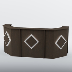 Ресепшен со скошенными углами РОМБ №5, Дуб Венге