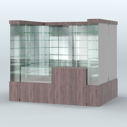Павильон ИСТРА (глубина витрин-300мм) №2б (4, 32 кв.м), Ясень Анкор темный