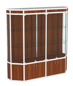 Витрина из профиля Трапеция №1 (2-ух метровая), Орех