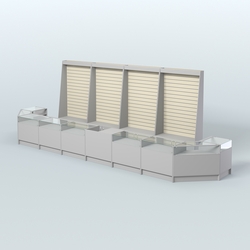 Торговый Островок "Эконом" №7 (12, 4 кв.м), Серый + Крем Вайс