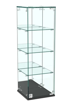 Витрина Истра настольная №27 (задняя стенка - зеркало), Черный