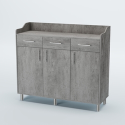 Стойка официанта "Бармен" №8-Н на ножках, Бетон Чикаго светло-серый F186 ST9