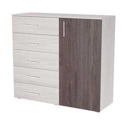 Комод ВЕКТОР КВ-02, Ясень Анкор светлый + Ясень Анкор темный